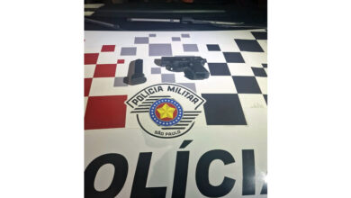 Arma apreendida pela polícia em Cruzeiro