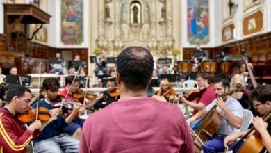 Orquestra Sinfônica Jovem de Taubaté durante apresentação na Catedral São Francisco das Chagas