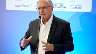Vice Presidente da República Geraldo Alckmin durante Cerimônia de celebração do PEIEX/SP e lançamento de Novos Núcleos.