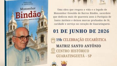 A abertura da Festa de Santo Antônio 2026 terá um momento especial em Guaratinguetá: o lançamento do livro “Monsenhor Bindão – Homem, Sacerdote e Modelo de Santidade”.