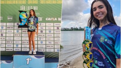 Maria Luiza leva Pindamonhangaba ao topo da natação nacional com três medalhas