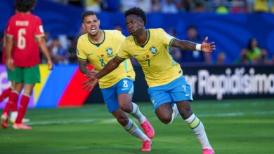 Vinicius Júnior marcou o décimo gol com a camisa da Seleção Brasileira Créditos: Nelson Terme/ CBF