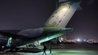 KC-390 da FAB transporta equipe brasileira de resgate, médicos e cães farejadores para apoiar as vítimas dos terremotos na Venezuela.