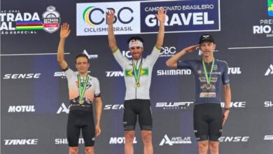 Pódio do Brasileiro de Gravel. (Foto: Divulgação)