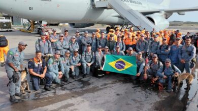 Embarque da delegação brasileira na Venezuela com destino ao Brasil