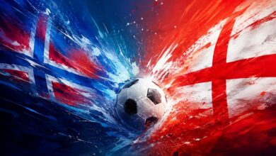 Noruega perde para a Inglaterra por 2 a 1 na prorrogação